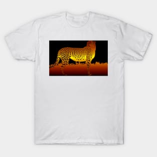 Cheetah hunting on the African savannah T-Shirt